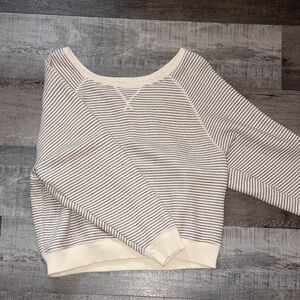 Altar'd State Cream and Black Striped Sweater